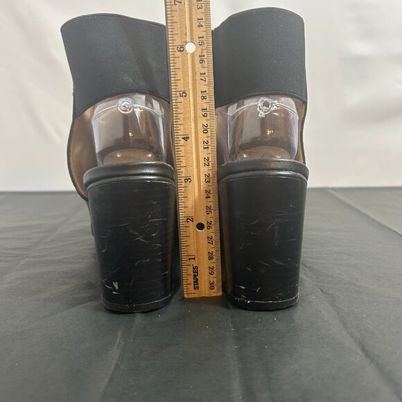 Kensie Eshter suede and leather peep-toe ankle booties 9M - Picture 5 of 9